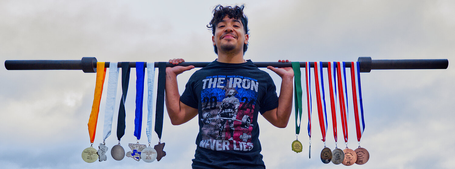Flores earned 2nd place overall at the state meet and set the bench press record in the 123 lbs. weight class at 315 lbs. [peek at more peak powerlifters]